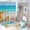color-2, variant on Sunshine Beach Starfish Shower Curtain Set Waterproof Bathroom Toilet Seat Cover Bath Non-slip Mat Rug Carpet Bath Decor