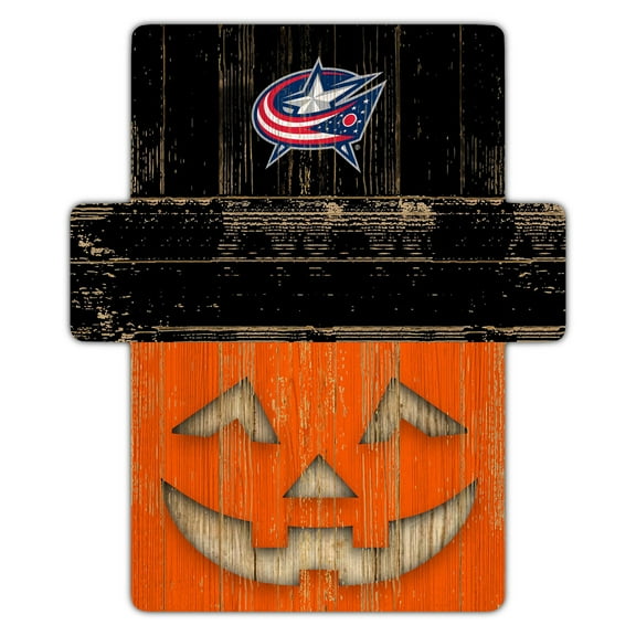 Columbus Blue Jackets 12" x 12" Jack-O-Lantern Display
