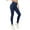 Navy, variant on Women's Tight Fitness Yoga Pants Trendy Nude Hidden Pocket High Waist Tummy Control Workout Running Yoga Leggings Blue XXL