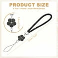 thumbnail image 2 of Uxcell Phone Lanyard Wrist Straps, Creative Braided Flower Phone Charm Straps Wrist Lanyard for Phone Case Camera Keychain Hand Black, 2 of 7