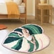thumbnail image 3 of Alfombra de hojas verdes para baño, inodoro y dormitorio. Diseño antideslizante con plantas tropicales. B 80x120cm, 3 of 9