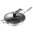 thumbnail image 1 of Sartén wok de acero inoxidable, sartén wok de acero inoxidable, suministros de cocina, sartén wok, resultados impresionantes, 1 of 5