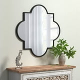 31 in.×31 in.Black Metal Frame Accent Vanity Bathroom Arch Decorative Wall Mirror - Walmart.com