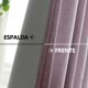 thumbnail image 3 of Lino Cortinas Blackout con Aislamiento Térmico, 100% Blackout y Ojal Superior Cortinas para Recámara y Sala, Capa Trasera de Revestimiento Gris, 2 Paneles, 106.6 x 160 cm, Púrpura Claro, 3 of 13