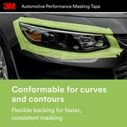 3M 233+ Automotive Refinish Masking Tape, 36mm x 32m, 1 Roll