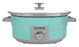 Photo 1 of (Parts Only) BLACK+DECKER 7 Quart Dial Control Slow Cooker with Built in Lid Holder, Teal Pattern, SC2007D