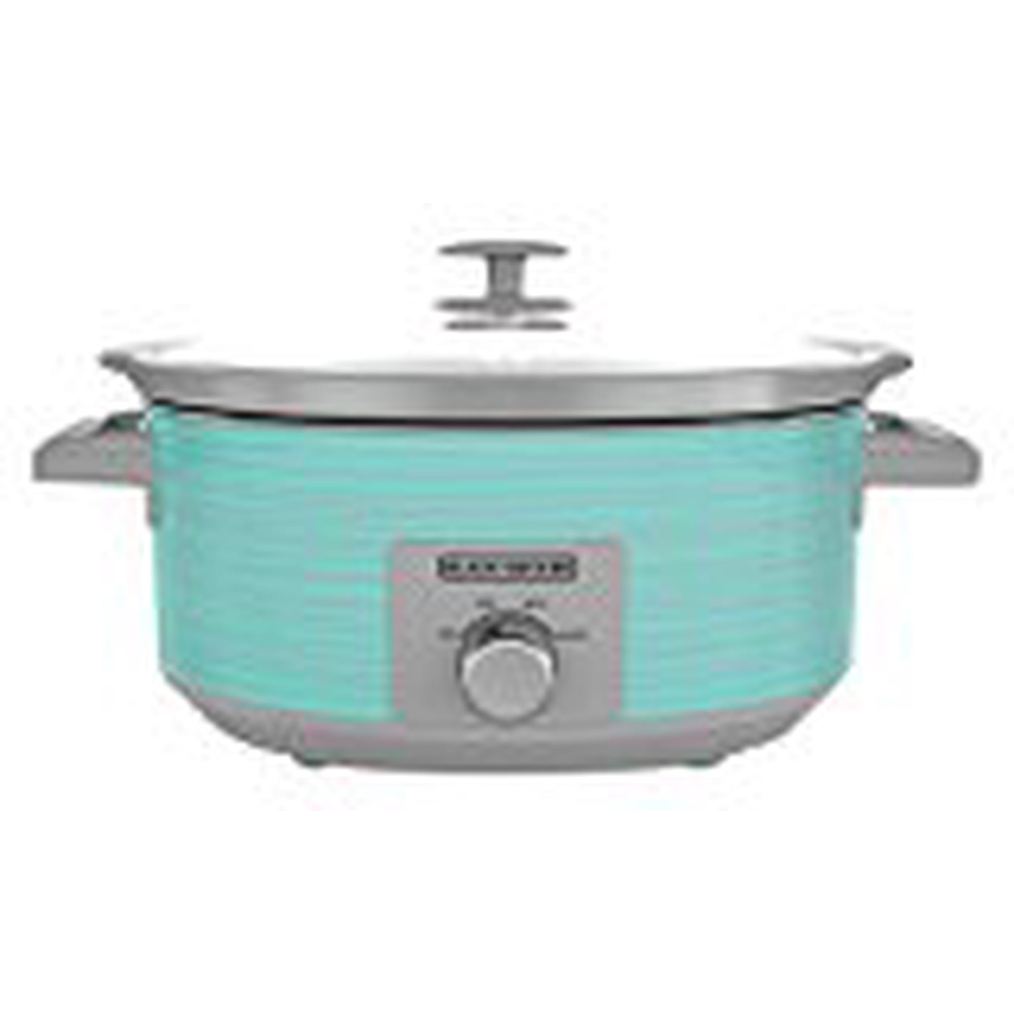 BLACK+DECKER 7-Quart Slow Cooker, SC2007D, Lid Holder, 3 Heat Settings, Extra Large Handles, Dishwasher Safe, Teal