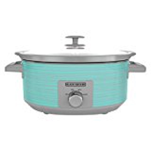 BLACK+DECKER 7 Quart Dial Control Slow Cooker with Built in Lid Holder