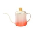 thumbnail image 3 of TISHITA 350ml Gooseneck Pour over Coffee Kettle Stainless Steel for Baristas Sturdy Ergonomic Handle 2.8x3.2inch Versatile Tea Kettle Gradient Red, 3 of 8