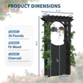thumbnail image 7 of Gaderth Wooden Garden Arbor with Gate and Trellis, Wedding Arch for Ceremony, Wood Trellis for Plant Climbing and Plant Stand for Yard Garden Decor, 7 of 7
