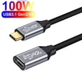 thumbnail image 4 of Cable de carga rápida PD de 100W, Cable de extensión USB 3,1 Gen 2 tipo C macho a hembra, Cable de vídeo 4K @ 60HZ, 10Gbps, 4 of 5