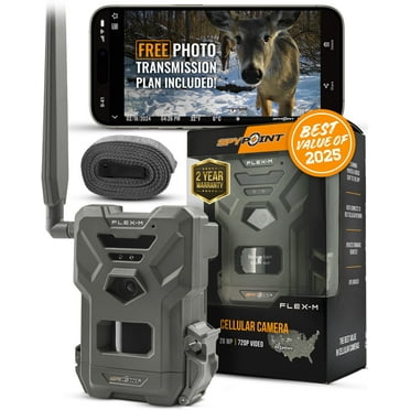 SPYPOINT FLEX-M Cellular Trail Camera with 28MP photos/720p Videos with Sound
