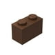 thumbnail image 1 of Bloques De Ladrillos Clásicos Ladrillos A Granel Marrón 1X2 Ladrillos De Construcción Planos 100 Piezas Compatibles Con Piezas Y Piezas De Lego: Ladrillos Marrón 1X2(Color:Marrón), 1 of 3