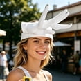 thumbnail image 4 of Printed Finger-Shaped Sun Visor Hat with Adjustable Strap, Rigid Plastic and Fabric, Face Shade for Beach Pool Party, 1 Count, 4 of 4