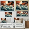 thumbnail image 4 of Designart "Serene Autumn Waves on the Coast" Landscapes Framed Wall Art Decor - Traditional Blue Storms Bedroom Framed Canvas Wall Art, 4 of 6