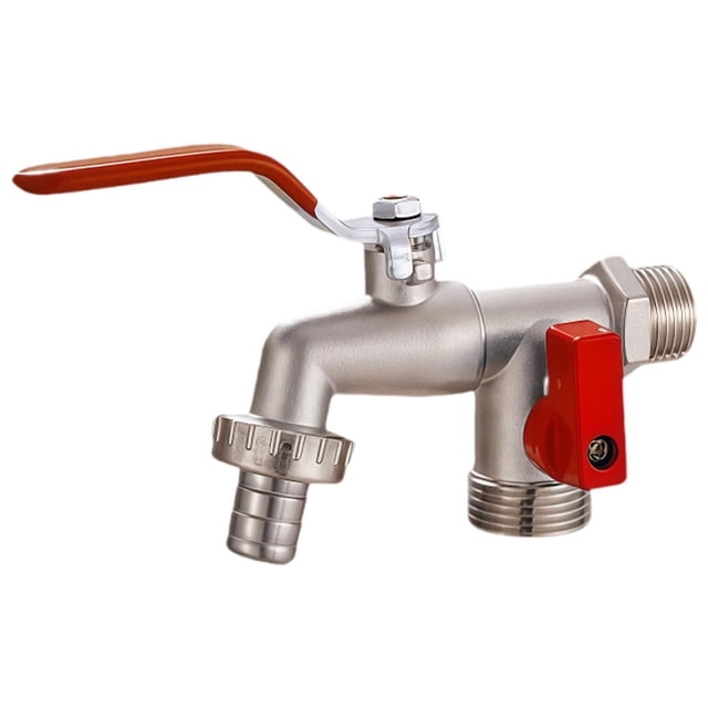 vortess Garden Faucet Connection Adapter Rust Resistant Two Out 4 Points Faucet for Lawn Style B