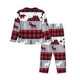 thumbnail image 2 of Uemuo Buffalo Plaid Forest Pattern Womens Pajama Sets,PJ Set for Women,Pajamas for Women Logo,Long Sleeve Pajama Set for Women,Soft Long Sleeve Top With Pants-Small, 2 of 9