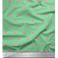 thumbnail image 1 of Soimoi Green Velvet Fabric Flamingo Bird Print Sewing Fabric Yard 58 Inch Wide, 1 of 3