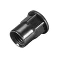 thumbnail image 6 of M10 Rivet Nuts, Thread Half Hexagonal Carbon Steel Zinc-Plated Flat Head Threaded Insert Nut Black 50 Pcs, 6 of 7