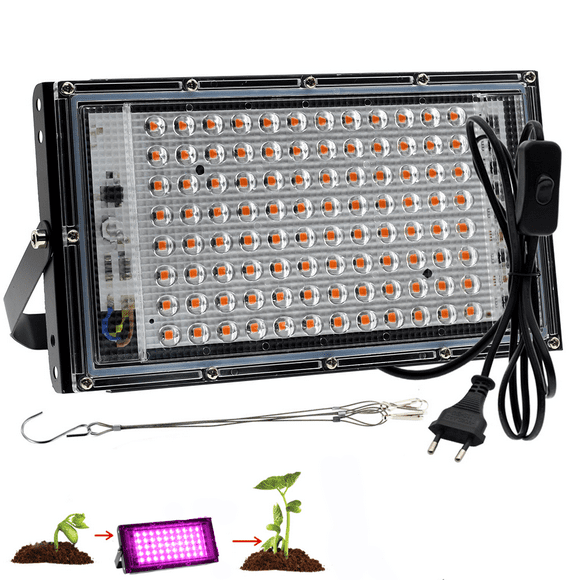 100W Full Spectrum LED Grow Light for Indoor Hydroponic Plants, Vegetables and Flowers.