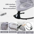 thumbnail image 7 of LHUAI, Baby Swing For Newborn, Infant Swing Electric Toddler Baby Rocker Portable , 4 Sway Speeds With Remote Control, 12 Preset Melodies And Bluetooth, 0-12 Months Max 33 Lbs, Grey & Black, 7 of 7