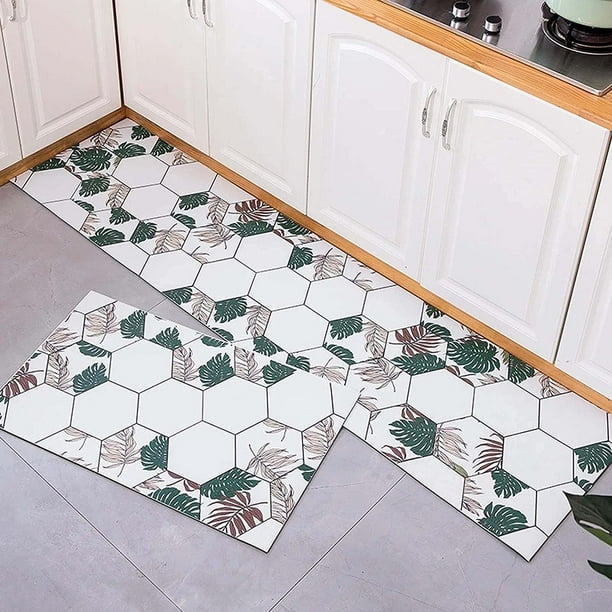 Tapis de cuisine pour sol de cuisine devant de l'évier imperméable  antidérapant PVC