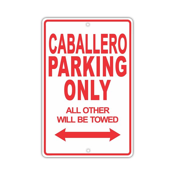 GMC CABALLERO Parking Only All Others Will Be Towed Ridiculous Funny Novelty Garage Aluminum Sign 8"x12" Plate