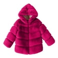 thumbnail image 2 of AUNVITO Girls Winter Hooded Faux Fur Coat Thickened Fleece-Lined Warm Casual Outerwear 2-13Y, 2 of 4