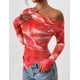 thumbnail image 4 of Remera PRETTYGARDEN 2025 Hombros Descubiertos Tie Dye Floral XS, 4 of 8