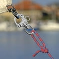 thumbnail image 2 of 4 Pcs 316 Stainless Steel Swivel Eye Snap Shackle, 2.8 in / 70 mm Quick Release Circle Rotating Spring Shackle, 992 lbs / 450 kg Capacity, Marine Hardware Rigging, 2 of 5