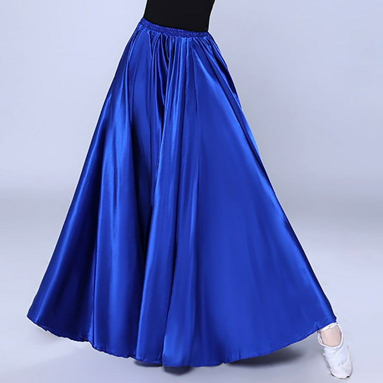Circle satin maxi skirt online