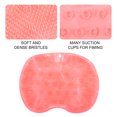 thumbnail image 4 of 2 Pcs Bath Massage Pad Back Scrubber Back Brush Exfoliate Feet Scrubber with Suction Cups TPR Blue Pink, 4 of 7