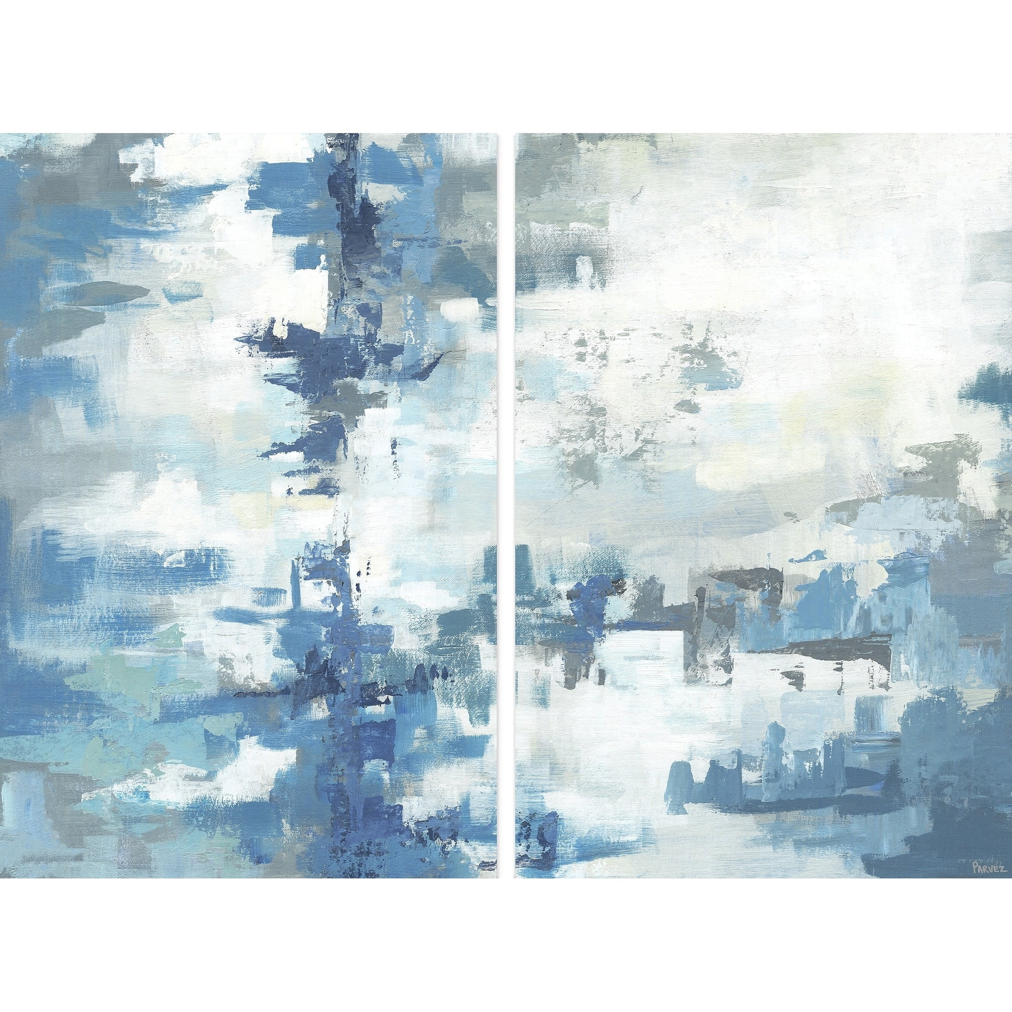 Matching Blue Hues Diptych