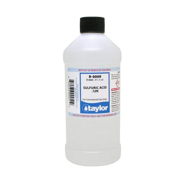 Reactivo Ácido Sulfúrico #9 Taylor para Laboratorio 473 ml