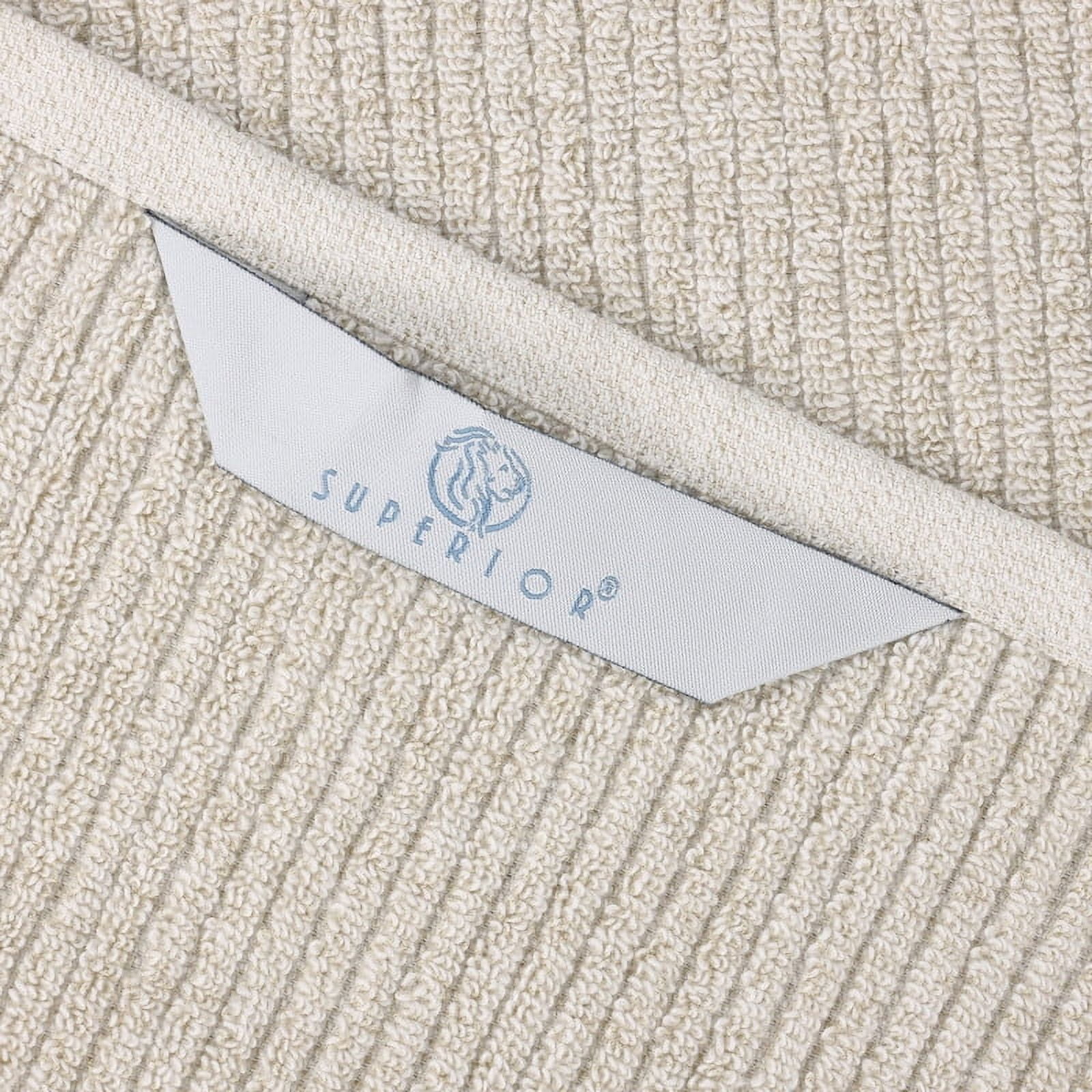 Superior Destin Viscose 9 Piece Cotton Blend Towel Set, Medium Weight Soft Towels, Beige