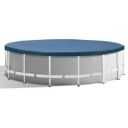 INTEX Round Prism Frame 15ft x 48in Above Ground Swimming Pool Set w/ Pump