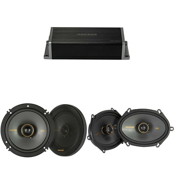 Kicker 47KEY2004 4-Channel DSP Smart Amp w/ 51KSC 6.5" 3 & 6x8" Audio Upgrade Bundle