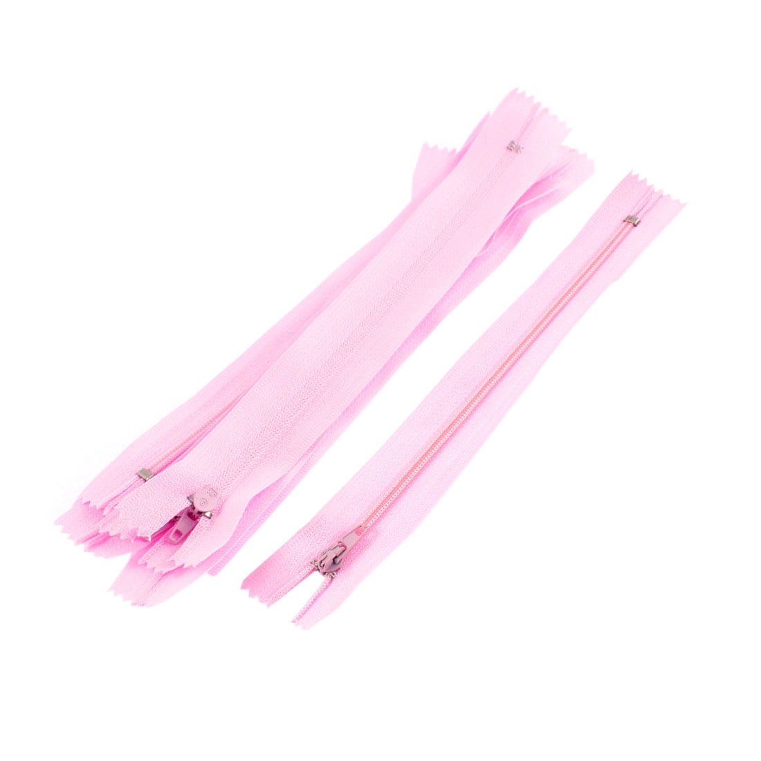 Clothes Invisible Nylon Coil Zippers Tailor Sewing Craft Tool Pink 25cm