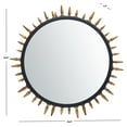 thumbnail image 3 of SAFAVIEH Ceinth 26.8 in. Geometric Round Mirror, Black/Gold, 3 of 5
