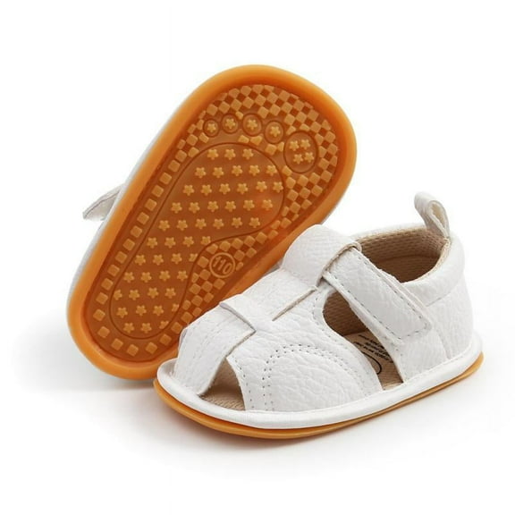 Baby Girls Boys Premium Rubber Sole Summer Sandals Infant Soft Shoe Anti Slip Outdoor Beach Princess Flats Toddler First Walking Shoes,0-18M