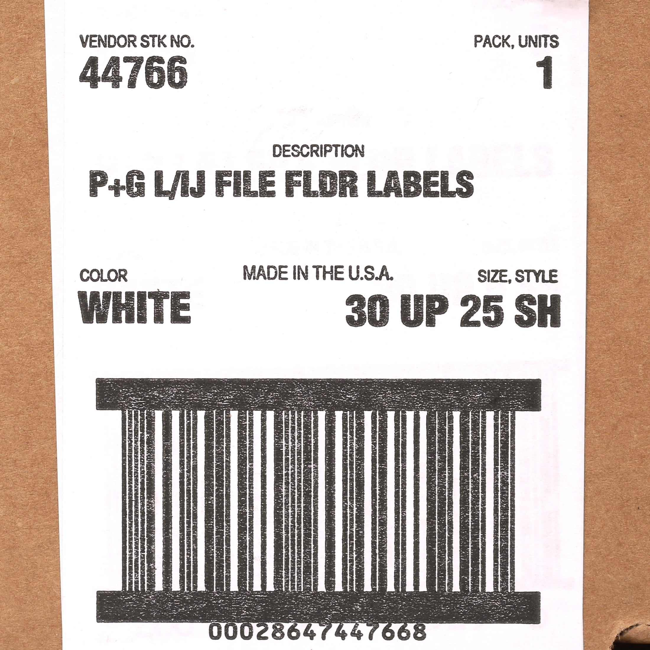 Pen + Gear Laser/Inkjet White File Folder Labels with SIMPLY-COVER Block-Out Permanent Adhesive, 30 Labels per Sheet, 750 Labels