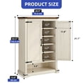 thumbnail image 4 of ModFusion 6-Tier Farmhouse Shoe Cabinet with Doors and Adjustable Shelves, Antique Pine and Walnut Grain, 4 of 10