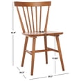 thumbnail image 4 of Safavieh Winona Scandinavian Wood Dining Side Chairs, Honey (Set of 2), 4 of 8