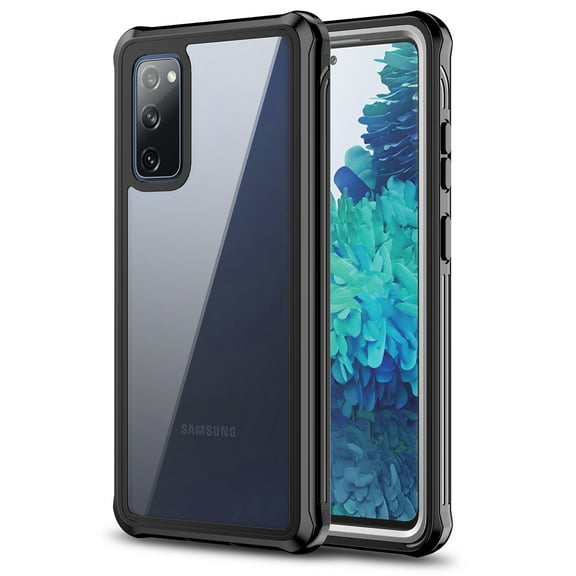 Dteck Case for Samsung Galaxy S20 FE with Built-in Screen Protector, Hybrid Rugged Shockproof Case Anti-Scratched Clear Back Protective Case for Samsung Galaxy S20 FE 5G/4G SM-G781