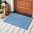 thumbnail image 5 of Blue Burlap Texture Large Area Rugs for Bedroom Living Room, Soft Non Slip Carpet Bedside Rug, Farmhouse Vintage Blue Rectangular Floor Cover Kitchen Accent Rug 2'x3' for Dining Room/Office, 5 of 9
