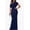 Navy blue, variant on Spring Women's Elegant Sleeveless Off-Shoulder Fitted Long Formal Party Dress