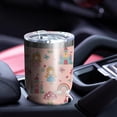 thumbnail image 4 of 30oz Princess Mushroom Castle Pattern Tumblers Stainless Steel Tumbler with Lid and Straw,Vacuum Insulated Double Wall Travel Tumbler Cups Mug with Cleaning Brush for Coffee,Tea, 4 of 7