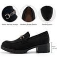 thumbnail image 3 of Ecetana Womens Loafers Shoes Platform Chunky Penny Loafer Lug Sole Comfortable Slip On Work Office Business Casual Dress Shoes, 3 of 5
