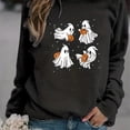 thumbnail image 1 of Sudadera Con Estampado De Fantasmas De Halloween, Sudadera Informal De Manga Larga Con Cuello Redondo, Ropa De Mujer, 1 of 4