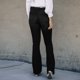 thumbnail image 4 of Pntutb moda mujer botón sólido cintura alta bolsillo Jeans pantalones bengalas pantalones de mezclilla Pntutb Pntutb-2641, 4 of 8
